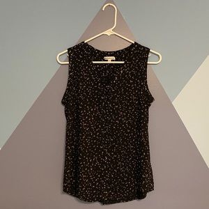 Croft & Barrow XS Black & Gray V-neck Tank Top